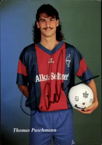 Autogrammkarte Fußballer Thomas Puschmann, KFC Uerdingen 05, Autogramm