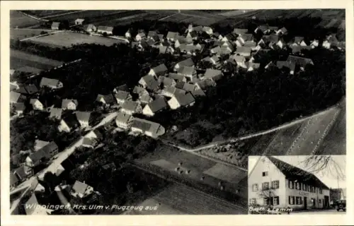 Ak Wippingen im Emsland, Luftaufnahme von  Häuseransicht, 