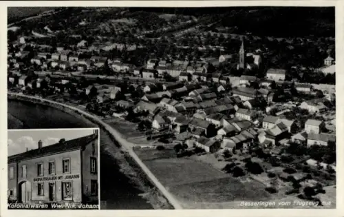 Ak Besseringen Merzig im Saarland, Luftaufnahme