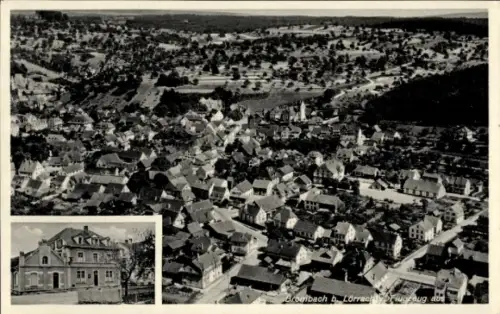 Ak Brombach im Wiesental Lörrach Baden, Luftaufnahme von Brombach, Häuseransicht, Gasthaus z. Adl