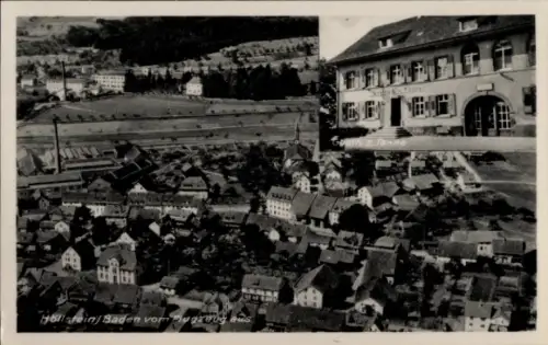 Ak Höllstein im Wiesental Steinen Schwarzwald, Fliegeraufnahme, Gasthaus zur Tanne