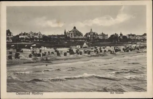 Ak Międzyzdroje Misdroy Pommern, Am Strand