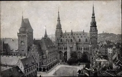 Ak Aachen in Nordrhein Westfalen, Rathaus mit Verwaltungsgebäude