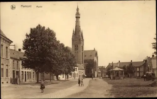 Ak Hamont Flandern Limburg, Markt