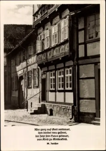 Ak Osterwieck am Harz, altes Haus