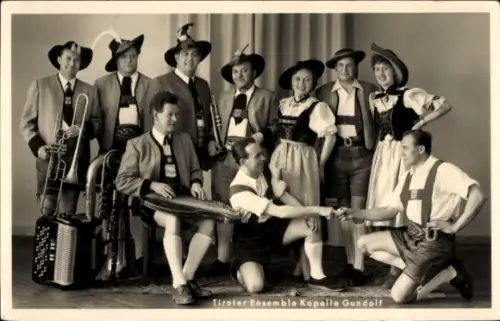 Foto Ak Tiroler Ensemble Kapelle Gundolf, Autogramm