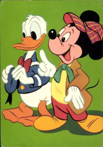 Ak Walt Disney, Donald Duck, Mickey Mouse