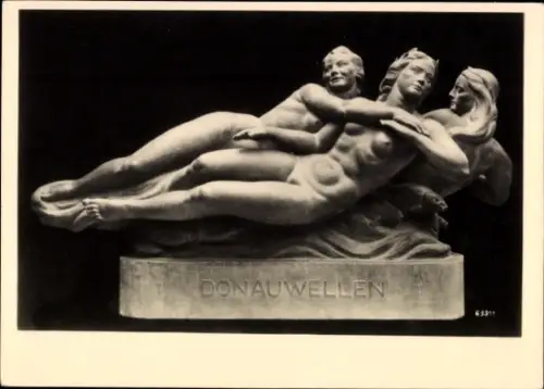 Ak Plastik von Professor Josef Müllner, Donauwellen