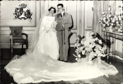 CPA Mariage Roi Baudouin et la Reine Fabiola, 1960