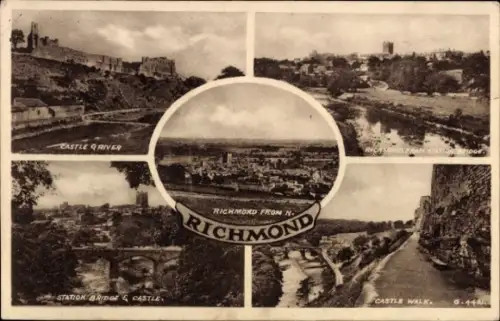 Ak Richmond upon Thames London England, Castle, Bridge