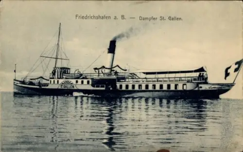 Ak Friedrichshafen am Bodensee, Dampfer St. Gallen
