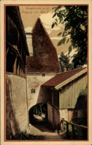 Ak Burghausen an der Salzach Oberbayern, Aufgang zur Burg