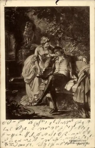 Künstler Ak Erwartung, Schiller-Galerie