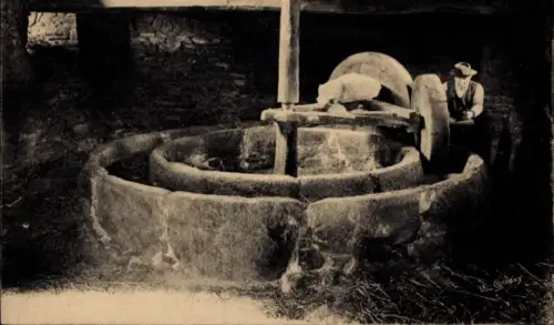 Ak La Normandie Pittoresque, Fabrication du Cirde, le Pressoir