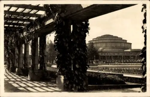 Ak Wrocław Breslau Schlesien, Jahrhunderthalle, Pergola