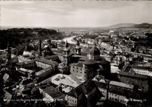 Ak Salzburg in Österreich, Blick von der Festung  Stadtansicht, Dom, L. Ammon 49
