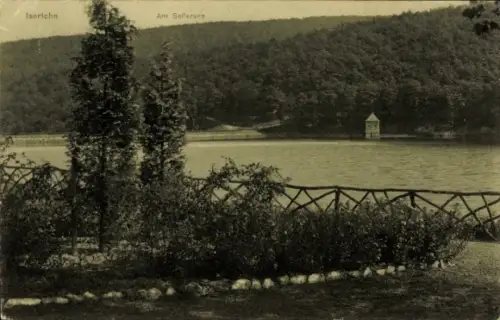 Ak Iserlohn im Märkischen Kreis, Franzosenhohl, Seeansicht, Bäume, kleines Gebäude,  Am Sellersco