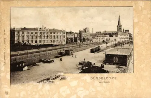 Ak Düsseldorf am Rhein, Werftplatz