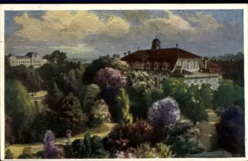 Ak Linz an der Donau Oberösterreich, Landschaft mit Bäumen, Volksgarten,  keine Personen sichtbar