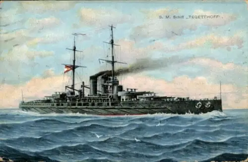 Ak Österreichisches Kriegsschiff, SMS Tegetthoff, kuk Marine