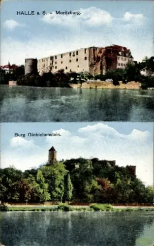 Ak Halle an der Saale, Moritzburg, Burg Giebichenstein
