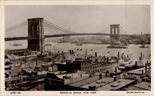 Ak Brooklyn New York City USA, Bridge