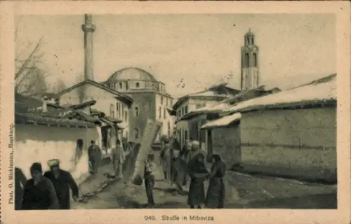 Ak Mitrovica Kosovo, Straßenpartie, Moschee