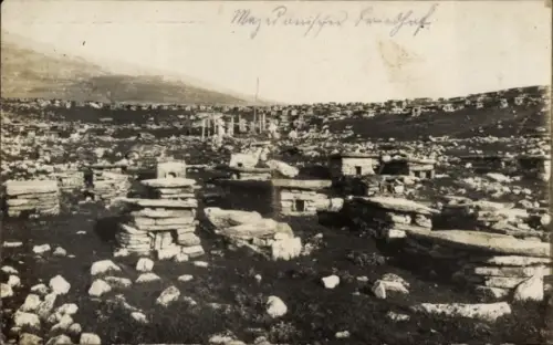 Foto Ak Mazedonien, Blick auf Friedhof