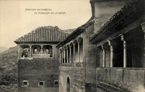 Ak Granada Andalusien Spanien, Alhambra, Peinador de la Reina,  Architektur, Granada
