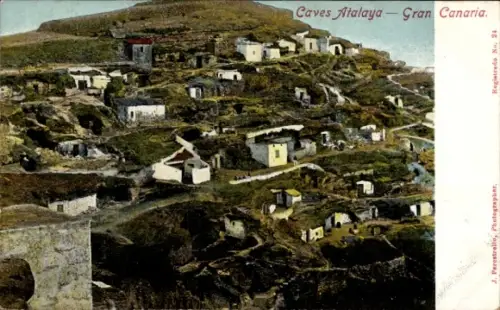 Ak La Atalaya Gran Canaria Kanarische Inseln, Caves Atalaya,  Fotograf J. Perestrello, Registrado