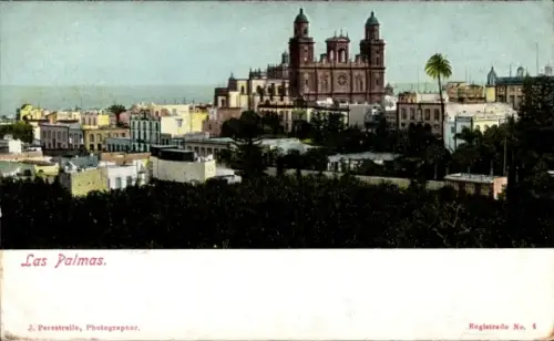 Ak Las Palmas de Gran Canaria Kanarische Inseln,  Fotograf J. Perestrello, Registrado No. 4