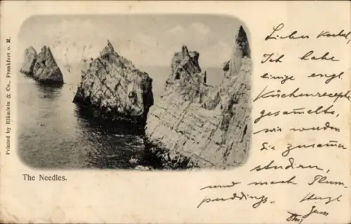 Ak Isle of Wight England, Felsformation The Needles