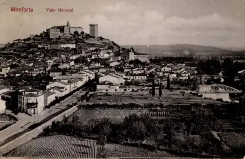 Ak Monforte Alba Piemonte, Gesamtansicht