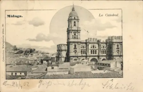 Ak Málaga Andalusien Spanien, La Catedral,  , Sammlung Malaguena, 10 Cent