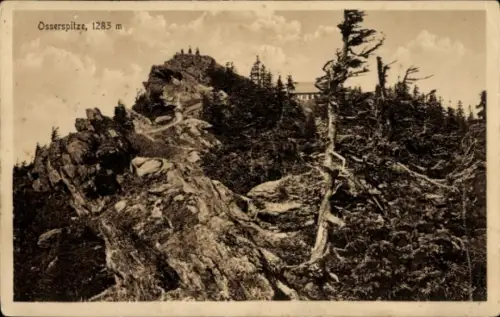 Ak Železná Ruda Markt Eisenstein Region Pilsen, Osserspitze im Böhmerwald