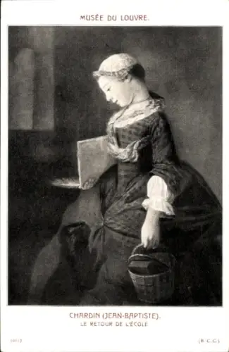 Künstler Ak Chardin, Jean Siméon, Zurück zur Schule