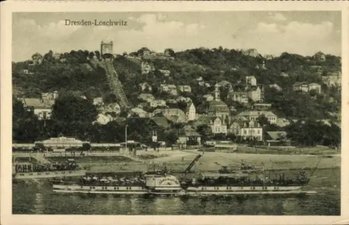 Ak Dresden Loschwitz, Salondampfer, Stadt