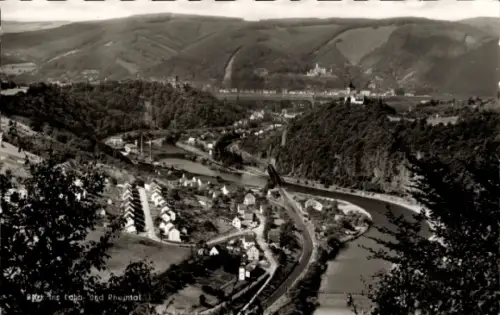 Ak Niederlahnstein Lahnstein am Rhein, Blick ins Lahn- und Rheintal, Burg ichreck, Schloß Stelzen