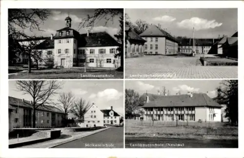 Ak Triesdorf Weidenbach in Mittelfranken, Landfrauenschule, Landwirtschaftsschule, Melkereischule