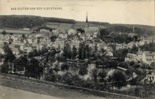 Ak Bad Elster im Vogtland, Blick von der Alberthöhe
