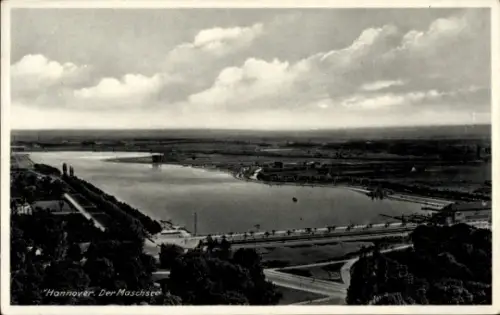 Ak Hannover,  Maschsee, Panorama