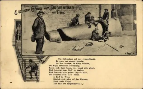 Ak Trier an der Mosel, Grüße vom Duhmstaan