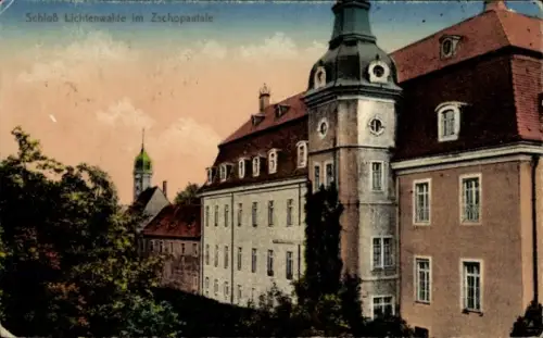Ak Lichtenwalde Niederwiesa Sachsen, Schloss  Zschopautal, farbige 