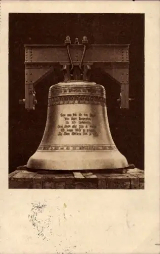 Ak Szczecin Stettin Pommern, Große Glocke der Jakobikirche, Glockengießerei Franz Schilling, Apolda