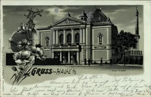 Mondschein Litho Halle an der Saale, Neues Theater