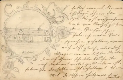 Handgemalt Ak Mohelnice Müglitz an der March Region Olmütz, Riedhof