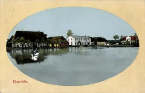 Passepartout Ak Ekenmölle Dänemark, Teilansicht
