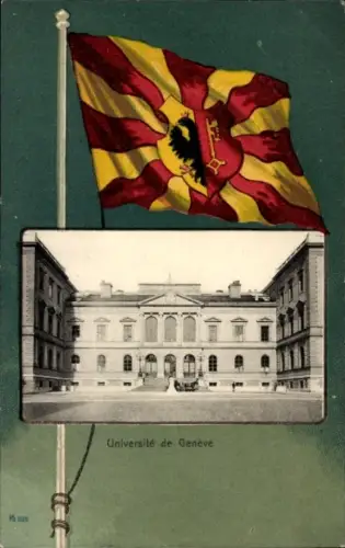 Passepartout Ak Genève Genf Stadt, Université, Universität, Fahne