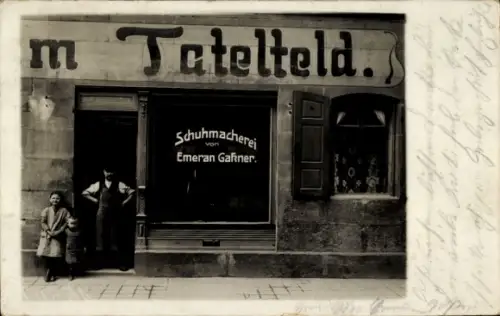 Foto Ak Nürnberg in Mittelfranken, Schuhmacherei von Emeran Gaßner