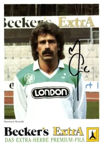 Autogrammkarte Fußballer Reinhard Brendel, FC Homburg, Autogramm